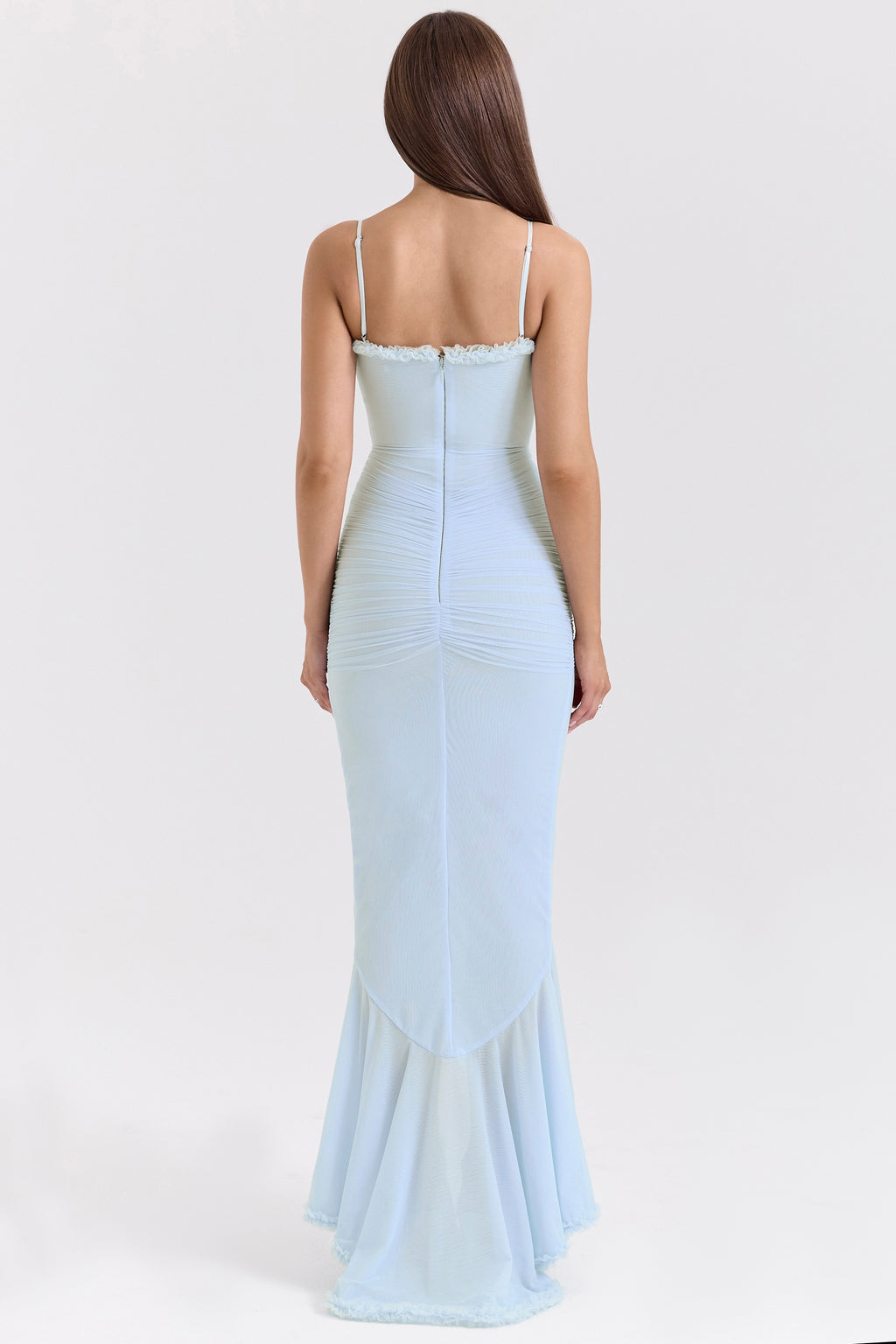 Powder Blue Ruffle Dream Maxi Dress