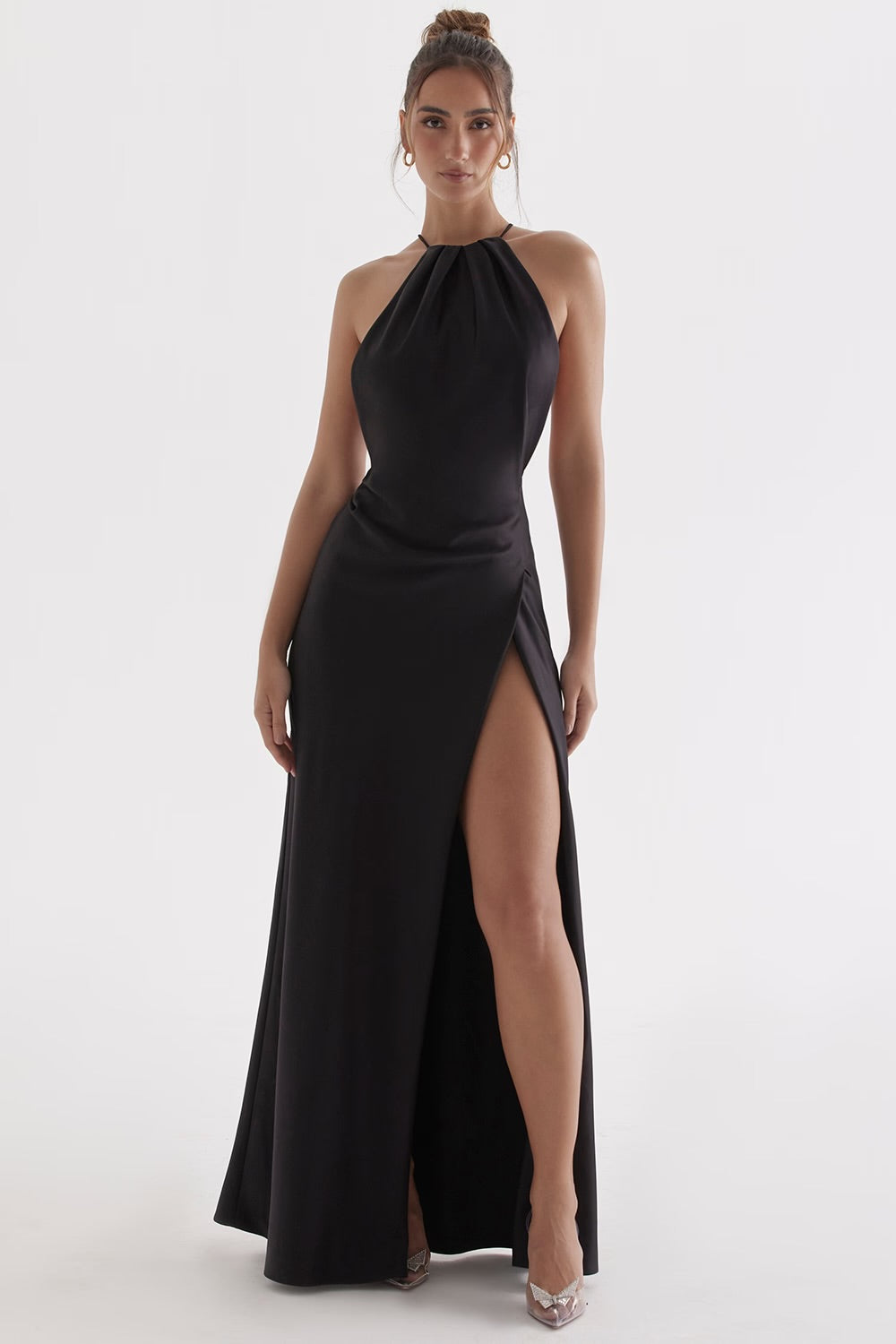 Midnight Muse Satin Gown