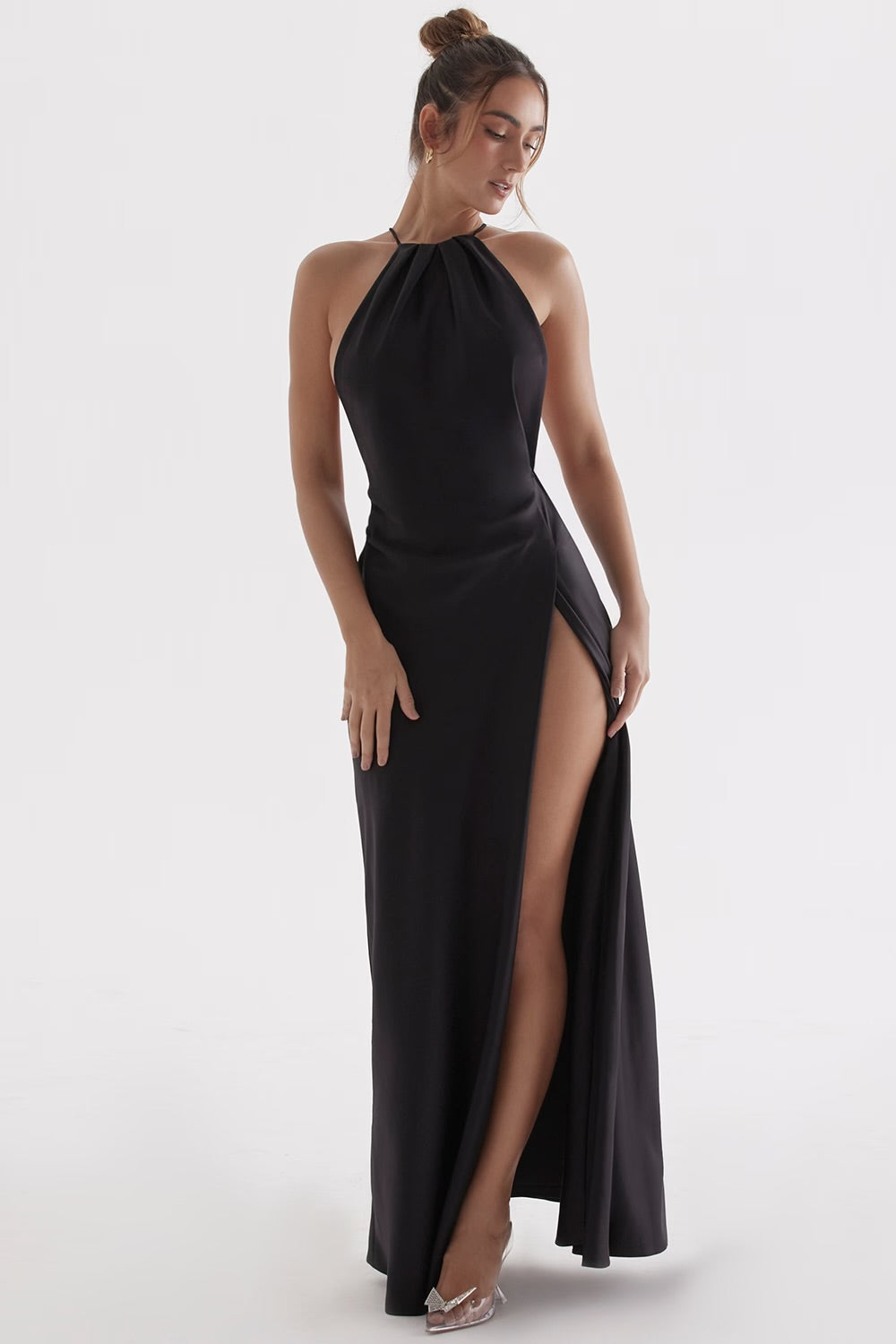 Midnight Muse Satin Gown