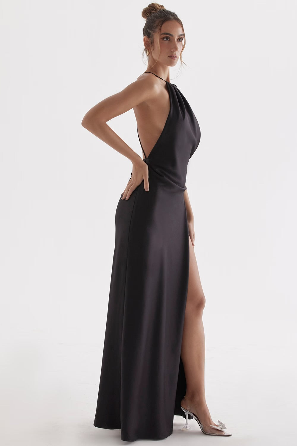 Midnight Muse Satin Gown