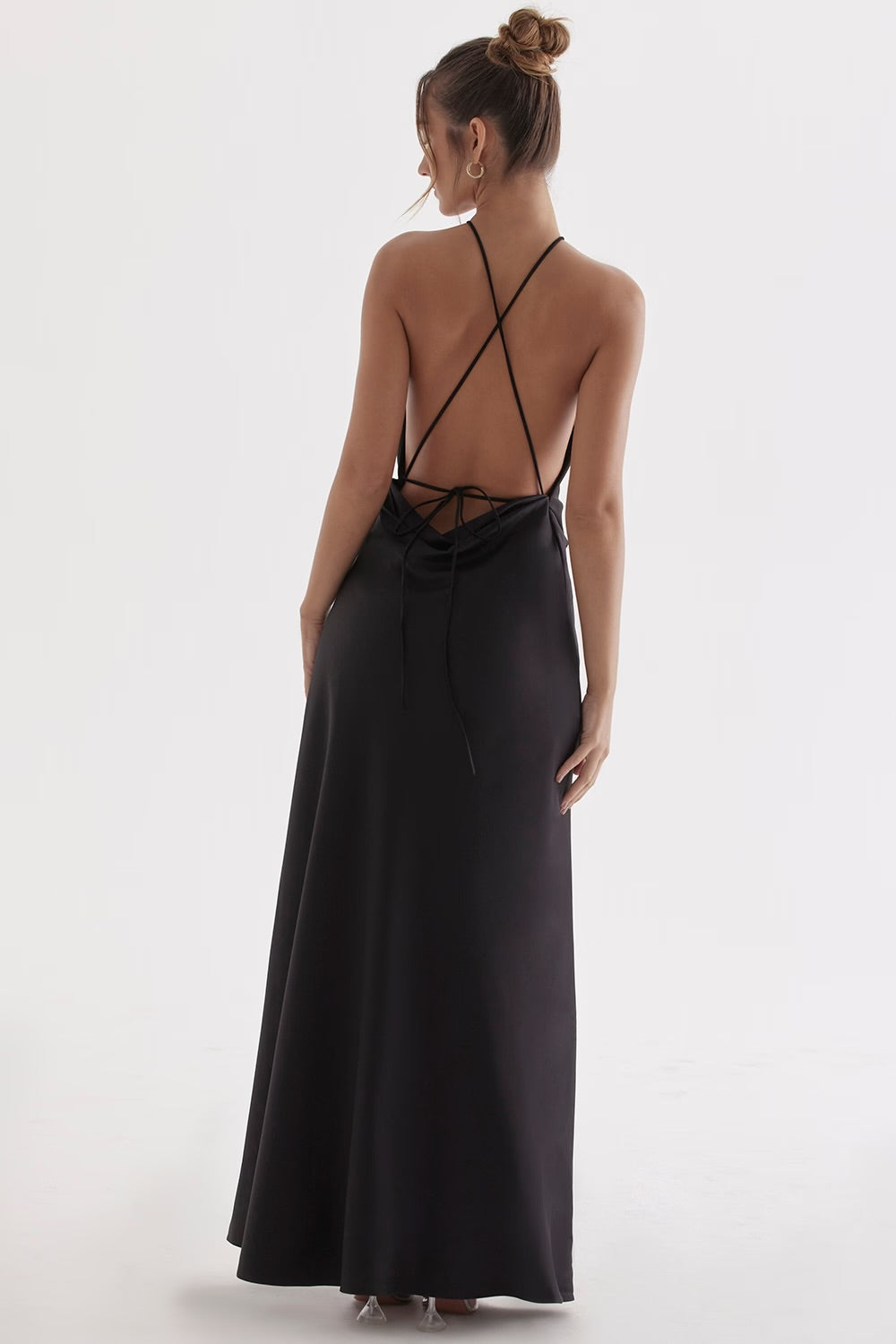 Midnight Muse Satin Gown