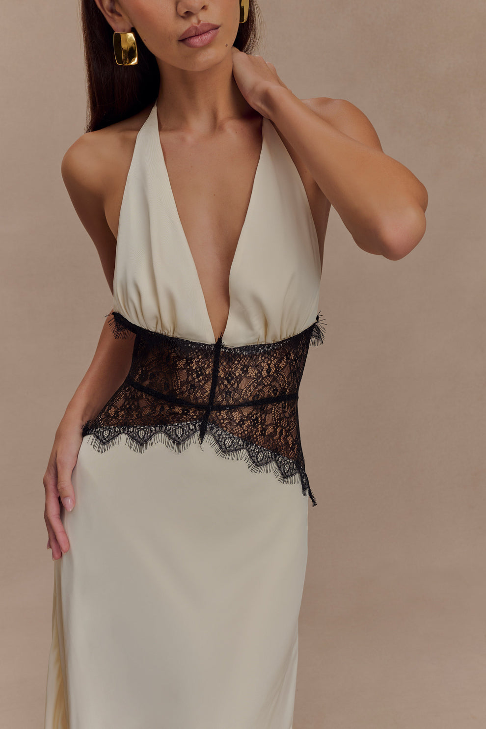 Champagne Lace Seduction Gown