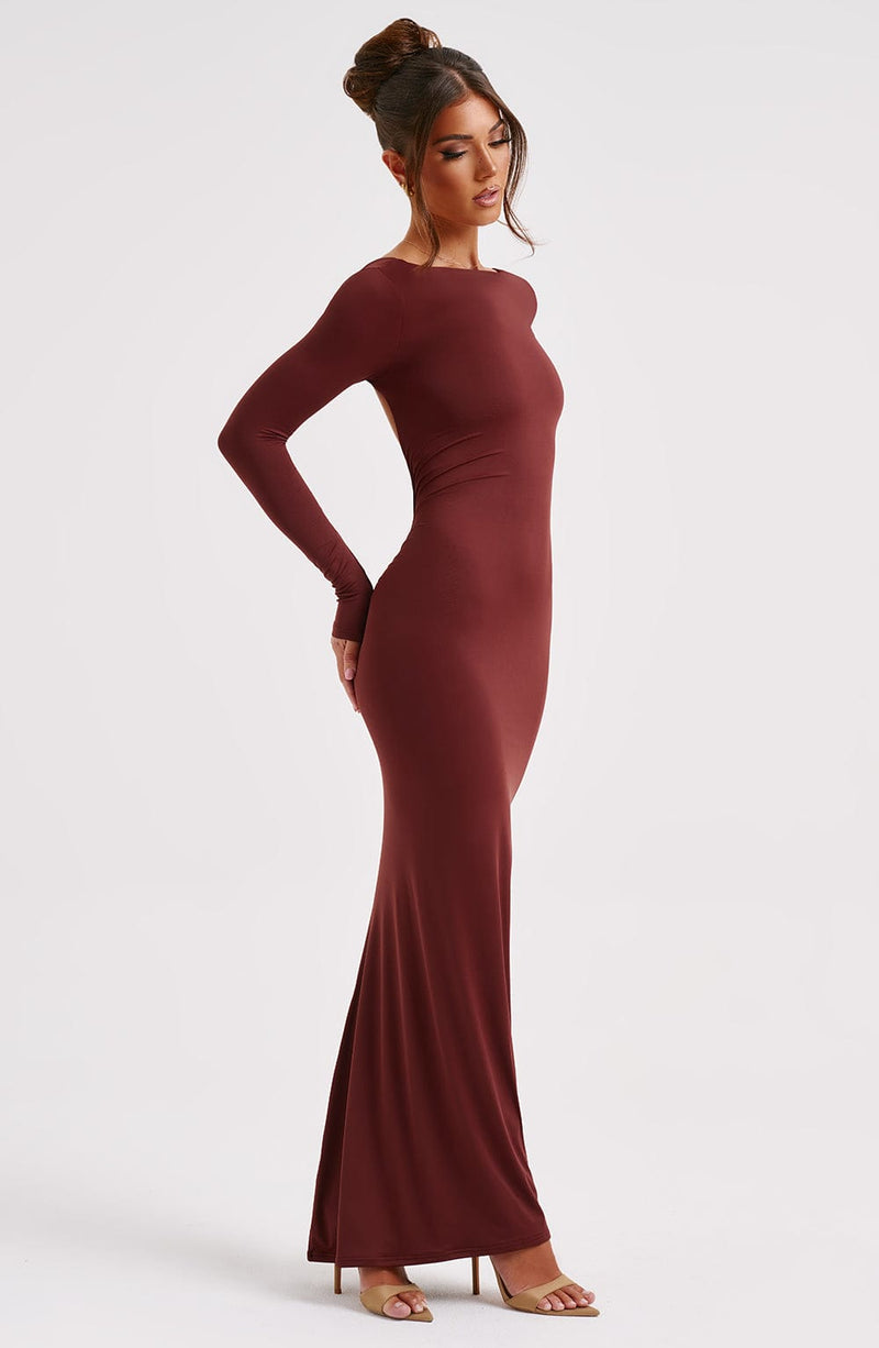 Burgundy Siren Long Sleeve Gown