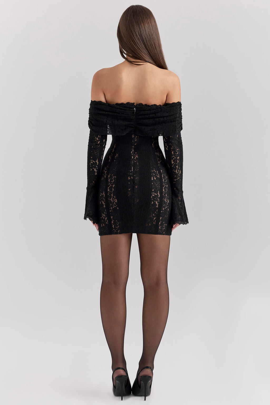 Midnight Lace Temptation Mini Dress