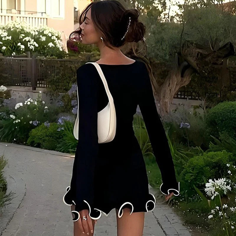 Cannes Long-Sleeve Mini Dress